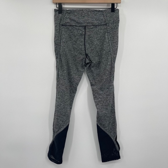 FP Movement Leggings Women Small Heather Gray Mesh Cut Out Yoga Free People - Picture 3 of 11
